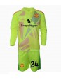 Manchester United Andre Onana #24 Torwart Auswärts Trikotsatz für Kinder 2024-25 Langarm (+ Kurze Hosen)